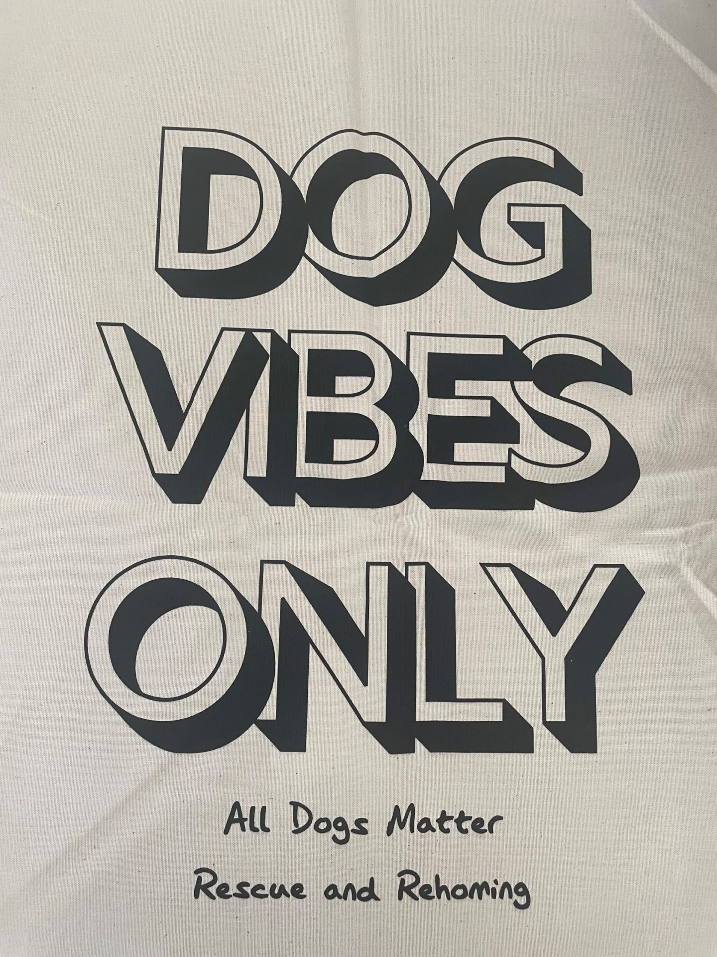 Dog Vibes Only Tea Towel
