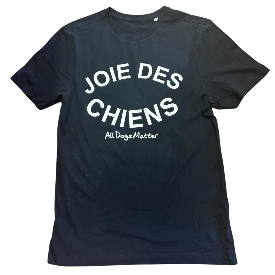 Joie Des Chiens T-Shirt Black and Ivory